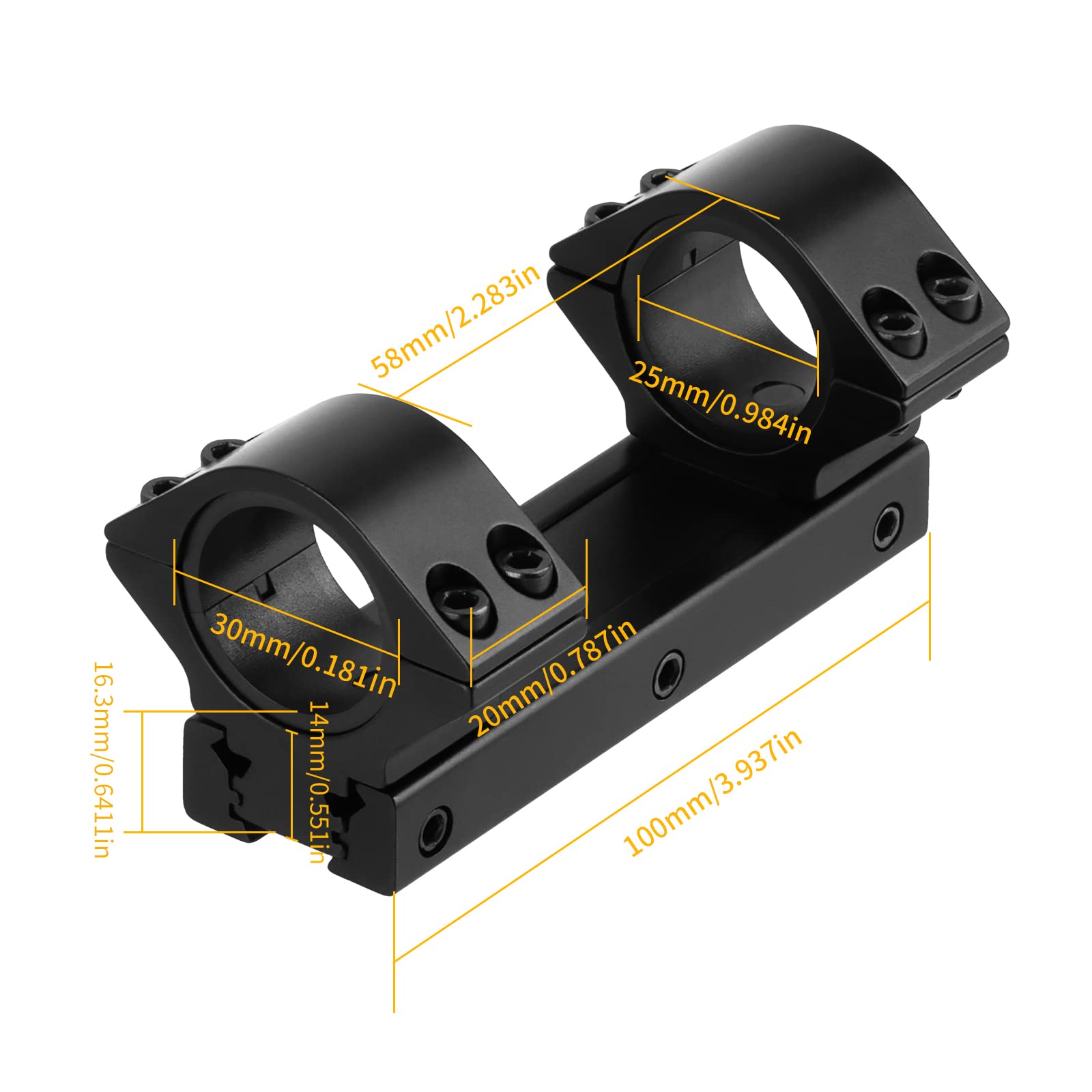 Amazon | FOCUHUNTER ライフルスコープマウントリング リング径 30mm